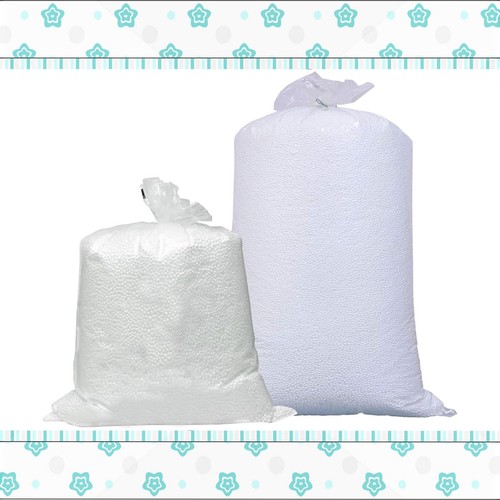 White polystyrene bead filling - white,